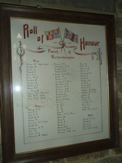 War Memorial Holy Trinity New Church Bothenhampton #1