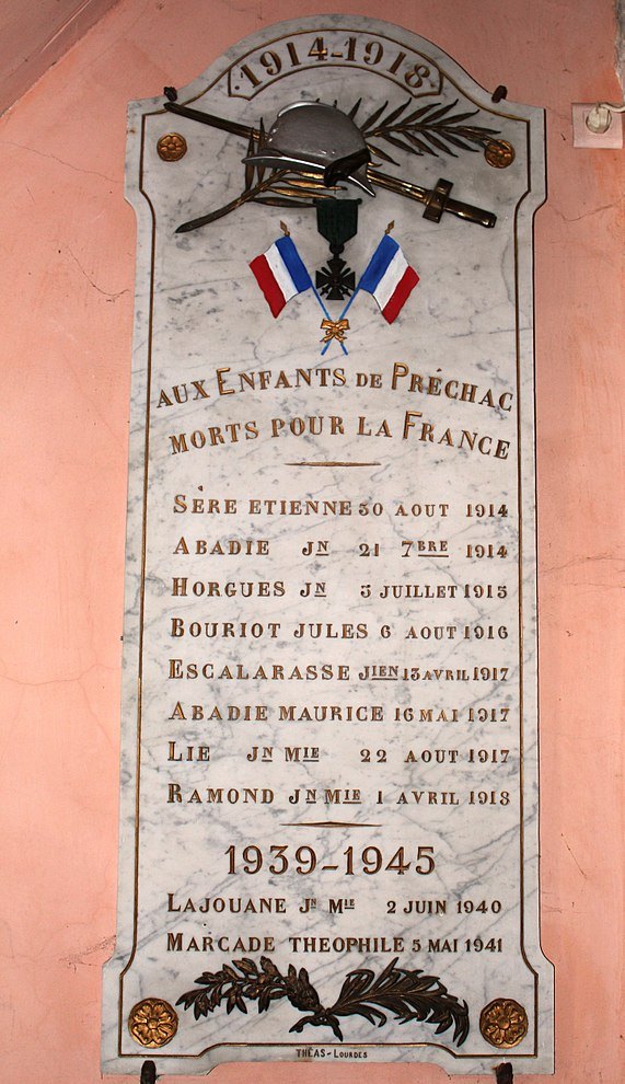 Oorlogsmonument Préchac #1