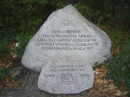 Oorlogsmonument Rothenburgsort #1