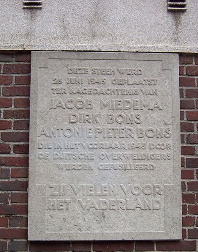 Plaque Residential Dirk and Antonie Bons