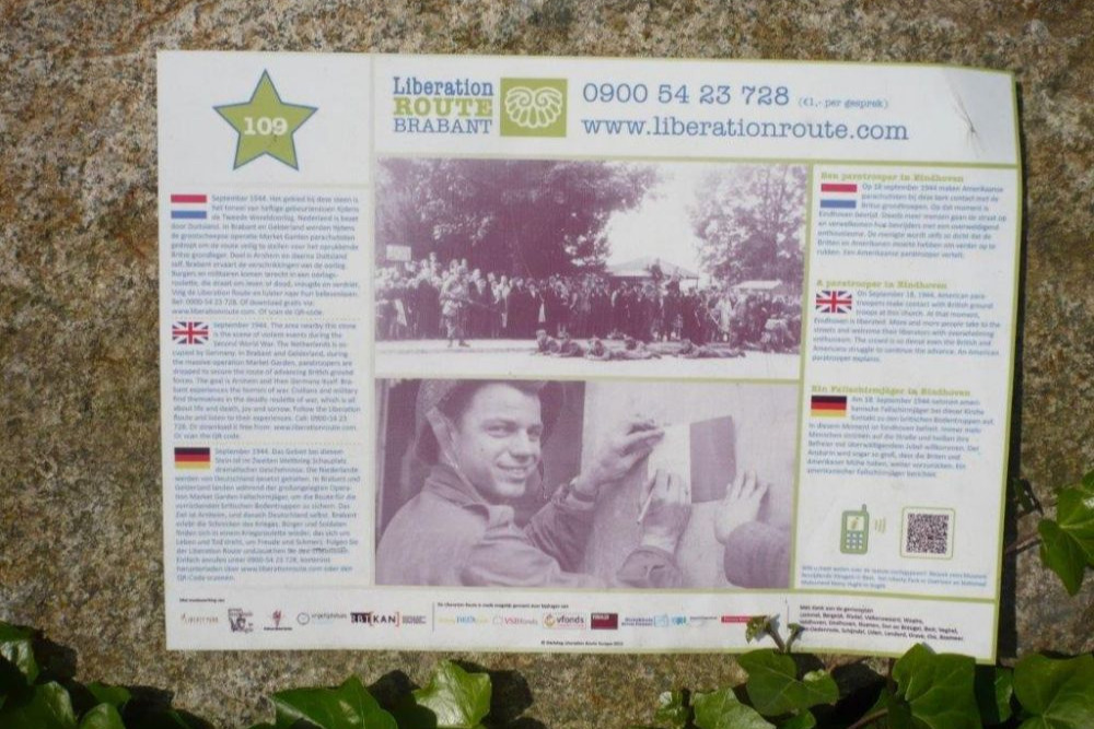 Liberation Route Marker 109: A paratrooper in Eindhoven #2