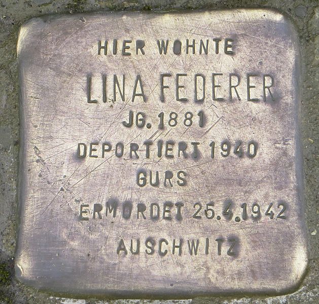 Stolperstein Promenadenweg 15