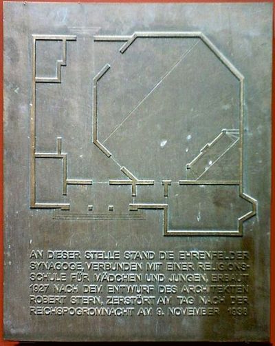 Memorial Synagoge Ehrenfeld #1