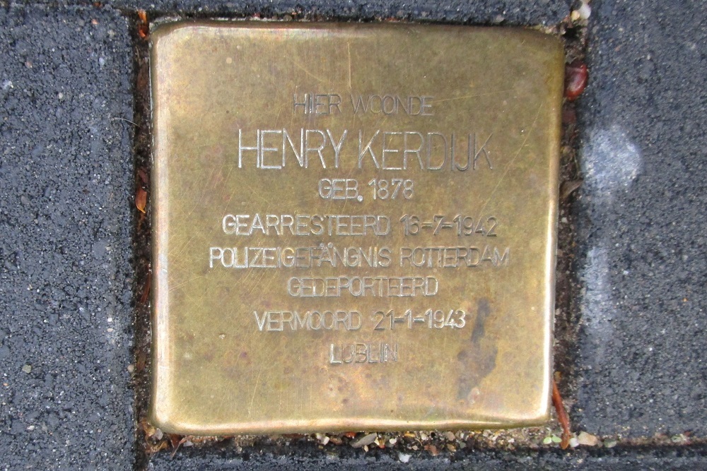 Stolperstein Van Drenkwaertstraat 7