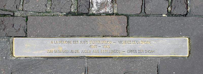 Stolperschwelle Slachtoffers Holocaust Ettelbruck #1