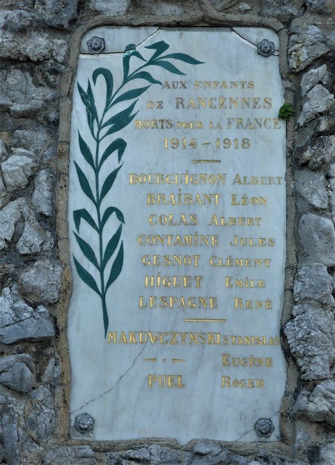 Oorlogsmonument Rancennes #2