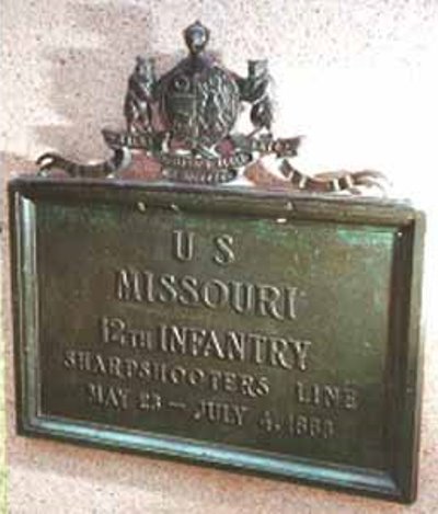 Positie-aanduiding Scherpschutterslinie 12th Missouri Infantry (Union) #1