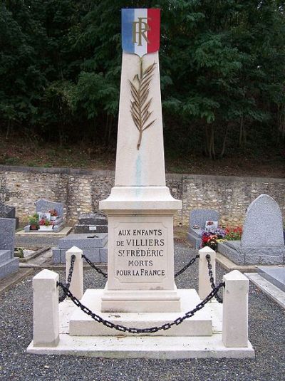Oorlogsmonument Villiers-Saint-Frédéric #1