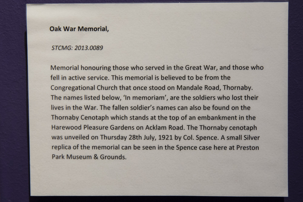 Memorial WW1 Preston Park #2