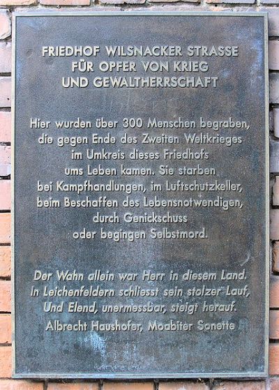 Duitse Oorlogsbegraafplaats Wilsnacker Straße #2