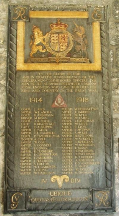 Memorials Paisley Abbey #1