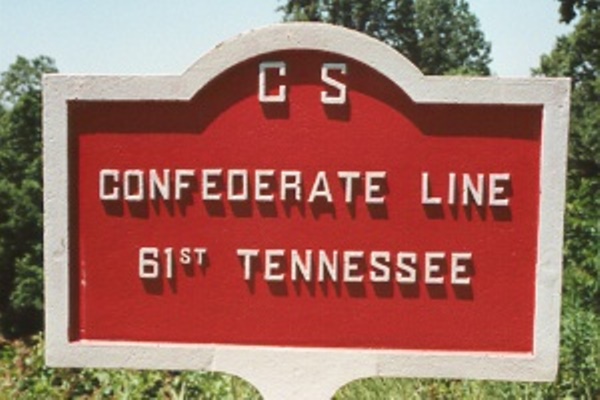 Position Marker Trench 61st Tennessee Infantry (Confederates)