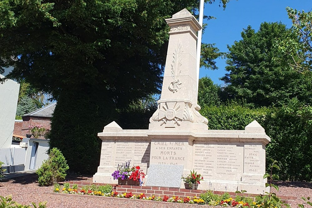 Oorlogsgraven En Monument Van Het het Gemenebest Criel-sur-Mer