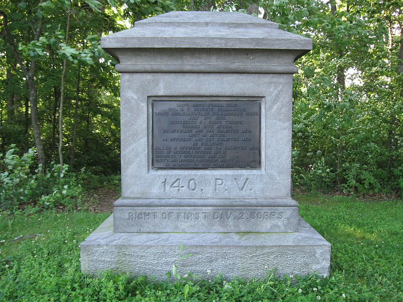 140th Pennsylvania Volunteer Infantry Monument #1