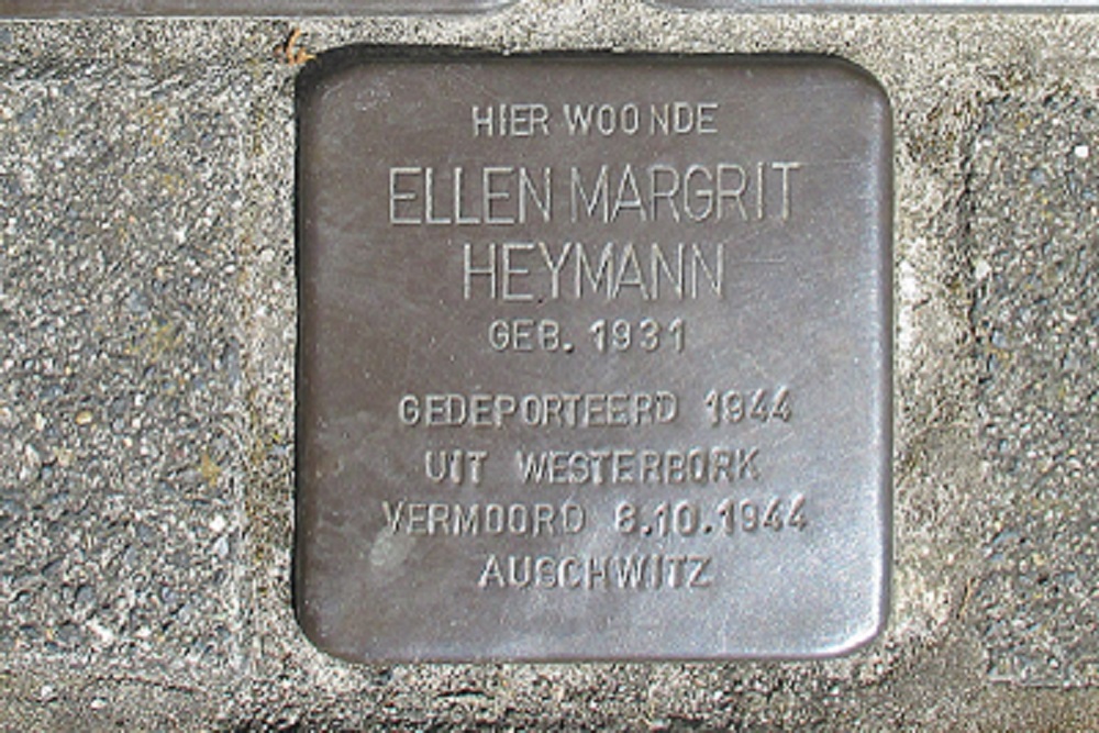 Stolpersteine Plataanweg 45 (nu Pelikaanstraat 136) #3