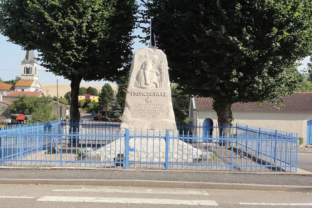 Monument Eerste Wereldoorlog Fromerville-les-Vallons #1