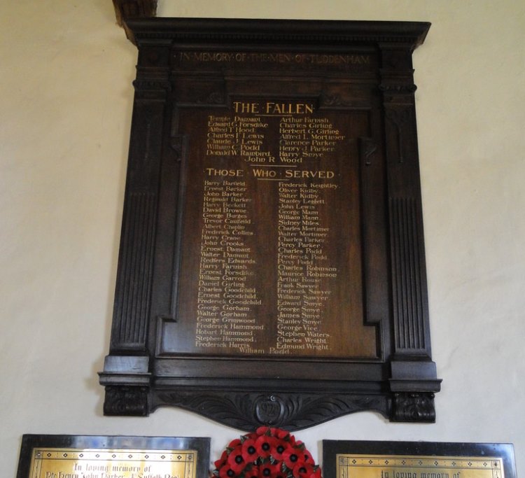 World War I Roll of Honour Tuddenham St. Martin #1