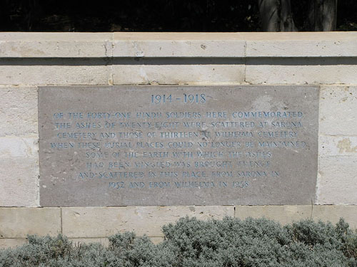 Ramleh Hindu Crematie Monument 1914-1918