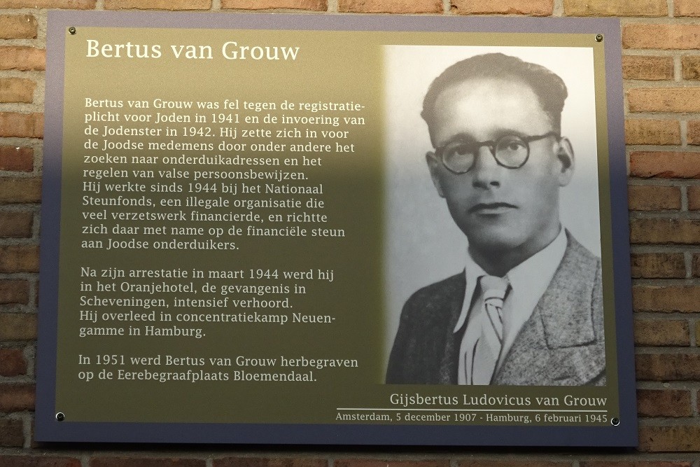 Memorial Plates Slotermeer Bertus van Grouwstraat