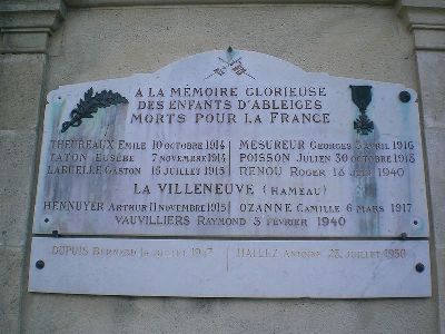 War Memorial Ableiges