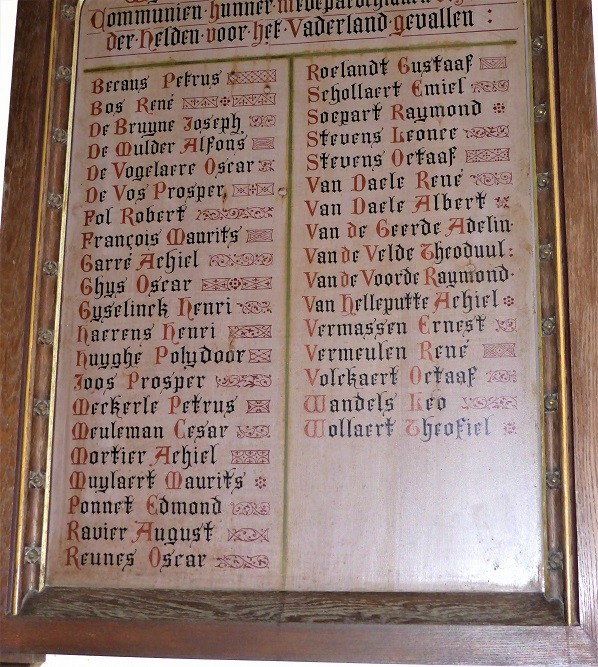 Gedenkteken Sint-Pietersbandenkerk Merelbeke #3