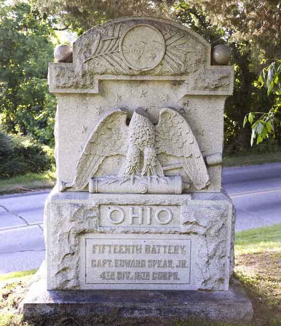 Monument 15th Battery Ohio Light Artillery (Union) #1