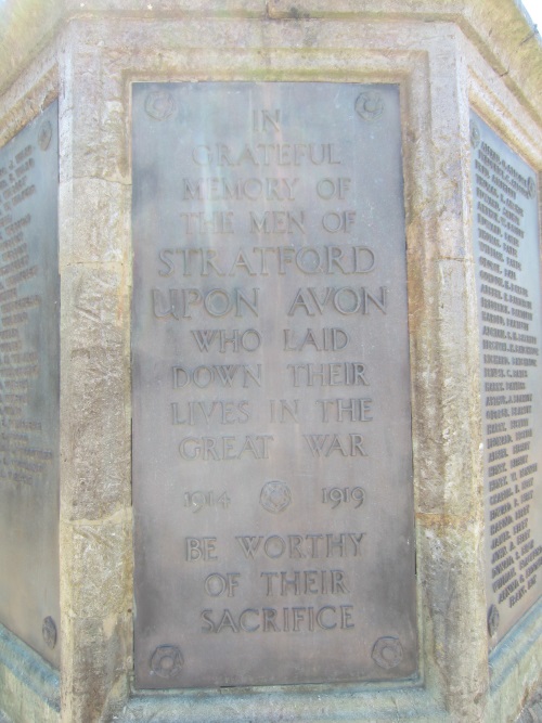 Oorlogsmonument Stratford-upon-Avon WW1 & Vlaggenmast Einde WO2 #3