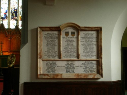 Oorlogsmonument St. John the Baptist Church Burscough #1