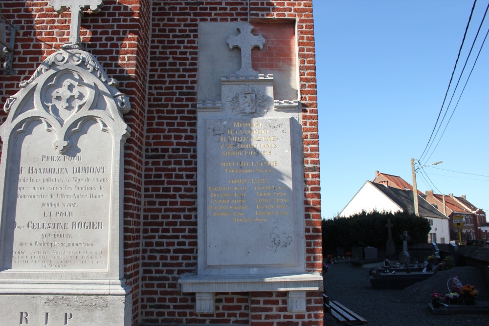 Commemoratives Plates War Victims Villers-Notre-Dame #3