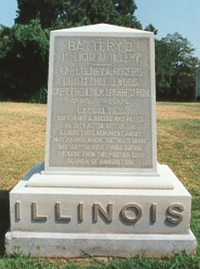 Monument 1st Illinois Light Artillery, Battery D (Union)