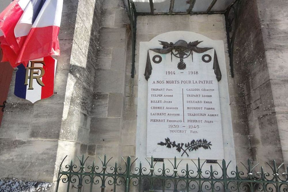 Oorlogsmonument Saucourt-sur-Rognon