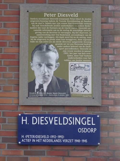 Memorial Plates De Aker H. Diesveldsingel #2