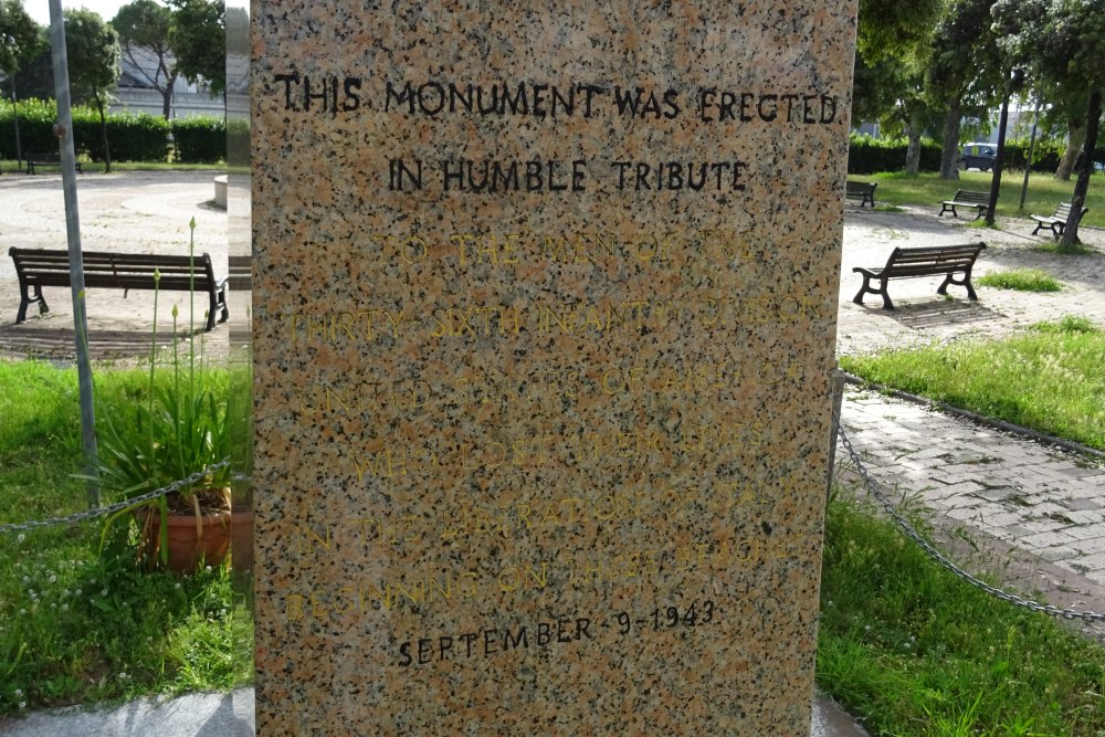 Monument U.S. 36th Infantry Division Paestum #3