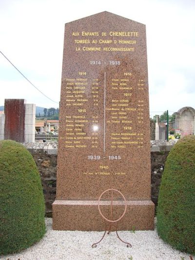 Oorlogsmonument Chnelette