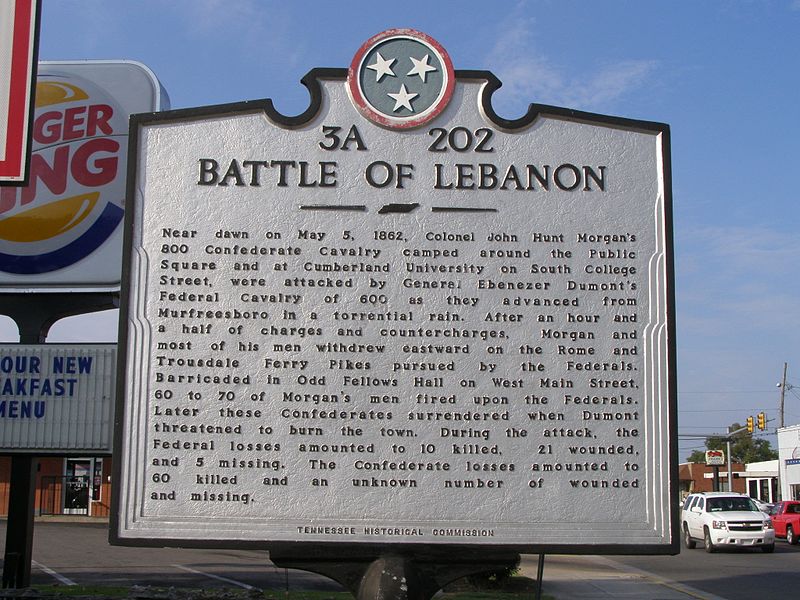 Historic Marker Battle of Lebanon #1