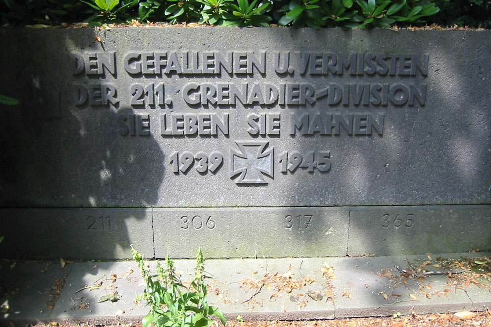War memorial 211. Grenadier Division German War Cemetery Opladen #2