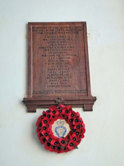 War Memorial St. Michael and All Angels Church Bunwell #1