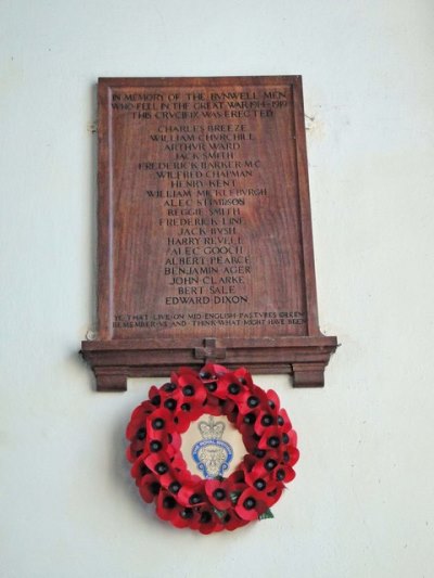 War Memorial St. Michael and All Angels Church Bunwell