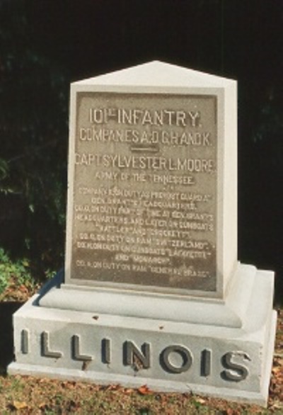 Monument 101st Illinois Infantry Detachment Companies A, D, G, H en K (Union) #1