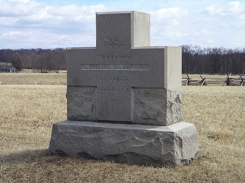 Monument 139th Pennsylvania Volunteer Infantry Regiment