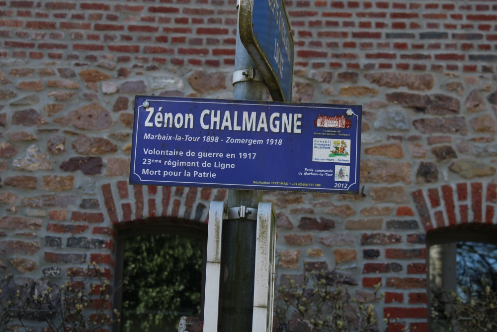 Memorial Plaque Znon Chalmagne #1