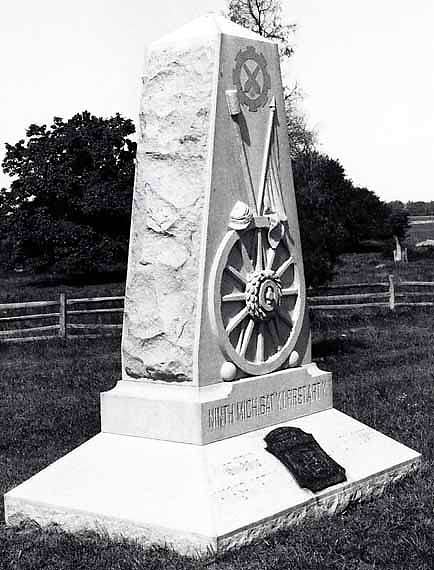 Monument 9th Michigan Light Artillery - Battery I 