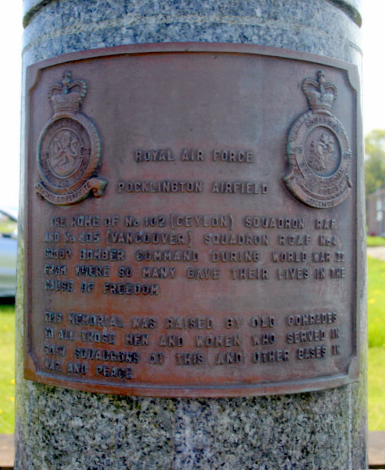 Monument en Bank RAF Pocklington #4