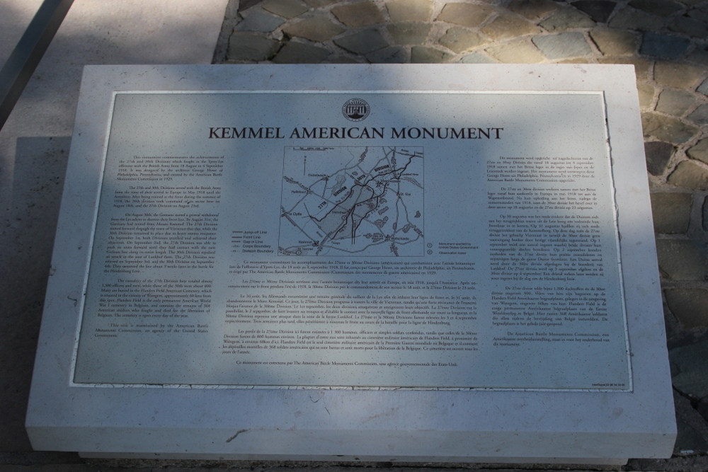 Oorlogsmonument American 27th and 30th Divisions Kemmel #4