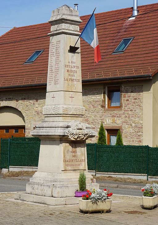 Monument Eerste Wereldoorlog Chlonvillars #1