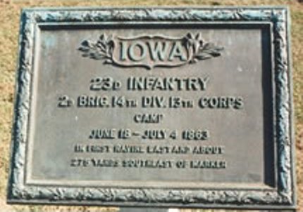 Position Marker Camp Site 23rd Iowa Infantry (Union) #1