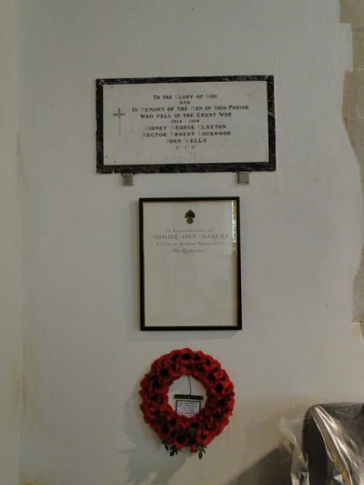 War Memorial Santon Downham Church #1