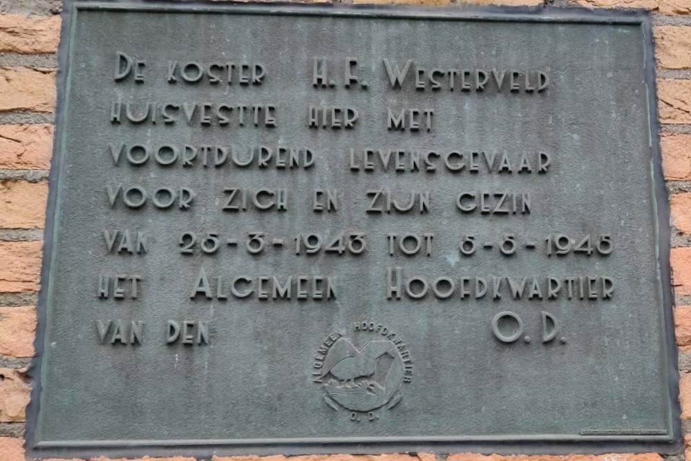Plaque H.F. Westerveld