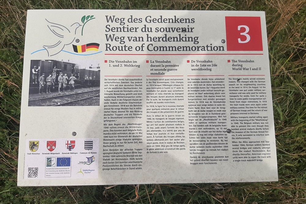 De Weg van Herdenking nr. 3: De Vennbahn in de 1ste en 2de Wereldoorlog