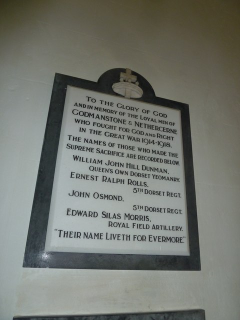 War Memorial Holy Trinity Church Godmanstone